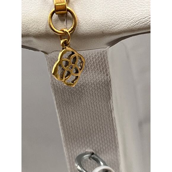 Kendra Scott Kira Vintage Hammered Gold Organic Shaped Statement Necklace - Picture 8 of 12